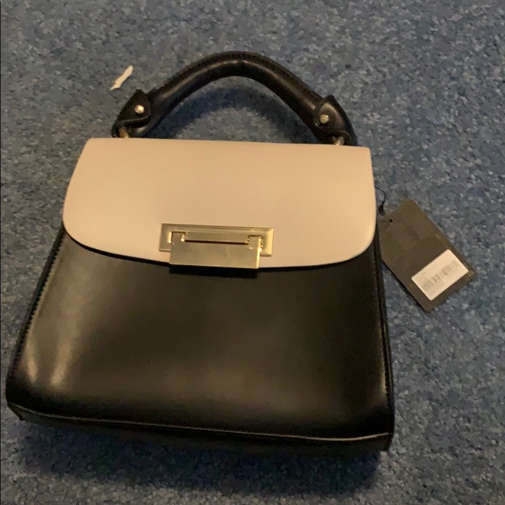 black and white handbag